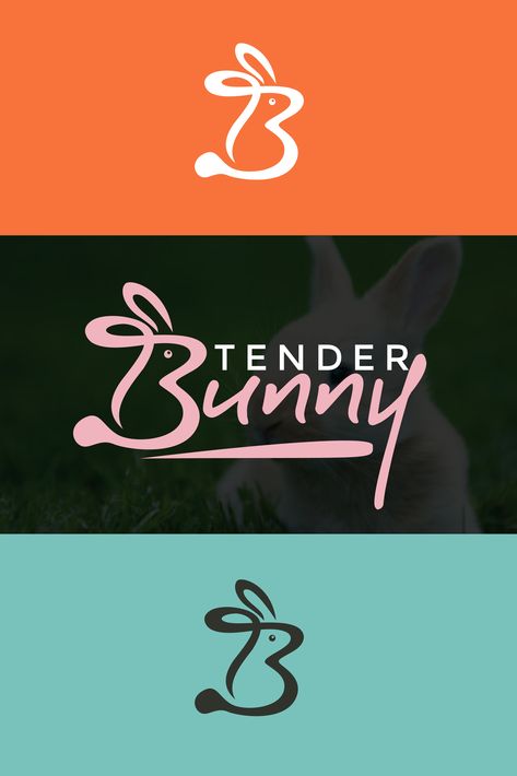 Bunny Logo Design, Rabbit Logo Design, Rabbit Symbol, Logo Rabbit, Unique Brochure Design, Combination Logo, Rabbit Logo, Trendy Logo Design, Puzzle Logo