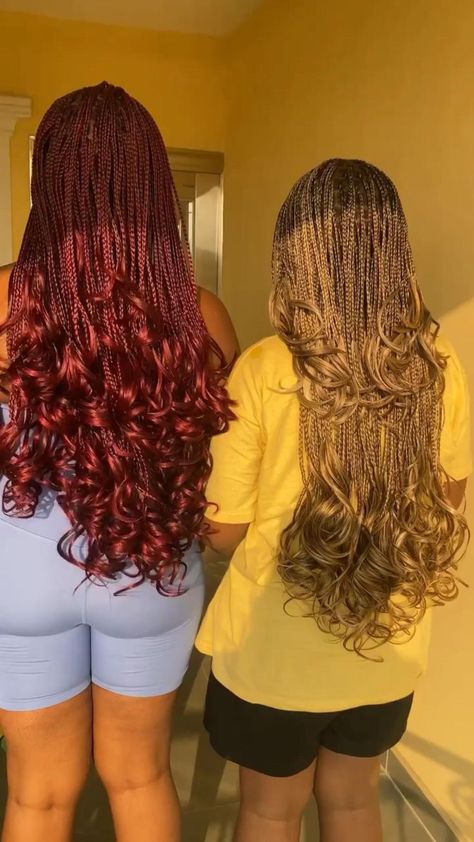 Spiral Braids, Curly Hairstyle Ideas, Short Box Braids Hairstyles, Curly Braids, Cute Braided Hairstyles, Cute Box Braids Hairstyles, Protective Hairstyles Braids, Hair Twist Styles, Pretty Braided Hairstyles