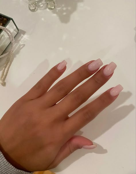 Square Nails Bubble Bath, Pink Milky Nails Acrylic, Dip And Powder Nails, Bubble Bath Acrylic Nails Square, Opi Bubble Bath Square Nails, Simple Bubble Bath Nails, Nail Inspo Bubble Bath, Nails Acrylic Funny Bunny, Square Short Dip Nails