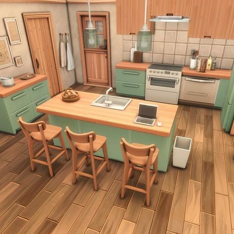 Sims 4 Dream Home Decorator Kitchen, The Sims4 House Download, Sims 4 Chef Kitchen, Sims Generation House, Sims 4 Trailer House Interior, Sims 4 Activity Room, Cute Sims 4 Houses Interior, Sims 4 Houses Interior Living Rooms, Small Family Home Layout