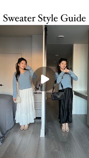 Haein | Korean Fashion on Instagram: "sweater guide for colder weather 🤭 . . outfit links will be posted in my bio!! sweater 1: @hm sweater 2: @theory__ sweater 3: @uniqlo sweater 4: @thriftedthis . . . #stylingtips #sweaterweather #howtostyle #koreanfashion #coldweatheroutfit sweater weather | sweater outfits | cold weather outfits | how to style | how to layer | outfit ideas | korean style | korean fashion | style guide | styling tips" Uniqlo Outfit Ideas, How To Layer Outfits, Outfit Ideas Korean Style, Uniqlo Outfit, Outfits Cold Weather, Fashion Style Guide, Outfit Ideas Korean, Outfit Links, Uniqlo Sweater