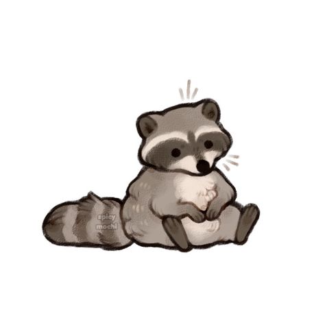 Raccoon Drawing, Raccoon Art, Cute Raccoon, Little Doodles, Trash Panda, Racoon, Cute Animal Drawings, Doodle Drawings, Cute Doodles