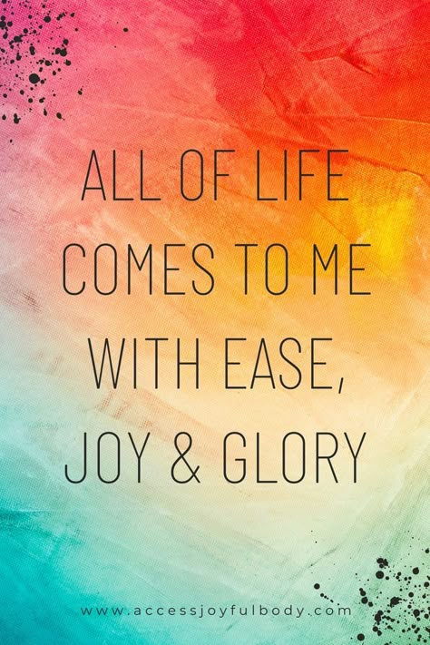 The mantra that will change your life
All of life comes to me with ease and joy and glory! Bar Quotes, Consciousness Quotes, Access Bars, Access Consciousness, Positive Attitude Quotes, Abraham Hicks Quotes, Inspirational Quotes God, Alternative Treatments, Presents For Mom