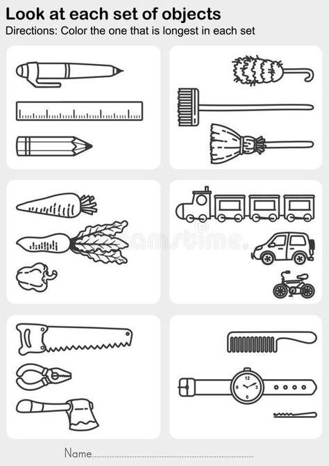 Measurement Worksheets, Math Journal, Kids Worksheets Preschool, Free Preschool Worksheets, Math Work, Kids Math Worksheets, Kindergarten Math Worksheets, Math Activities Preschool, School Worksheets