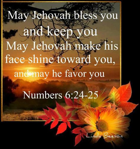 24 “May Jehovah bless you and safeguard you. 25 May Jehovah make his face shine upon you, and may he favour you. Jehovah Witness Bible, Jw Life, Jw Bible, Jehovah Quotes, Jehovah Witness Quotes, Jehovah Witness, Bible Images, Favorite Scriptures, Spiritual Thoughts