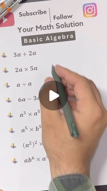 Your Math Solution on Instagram: "Basic algebra Follow for@more content  #mathematics #instagram" Mental Math Tricks, Algebra Help, Multiplication Tricks, Maths Tricks, Math Hacks, Math Tips, Basic Algebra, Algebra Problems, Teaching Math Strategies