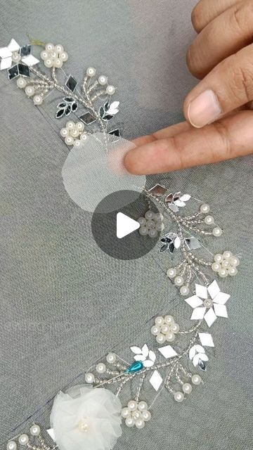 Textiles Collection on Instagram: "Dress Design, Embroidery Design, Flower, Mirror work Dress  #viral #sewing #trending #stitching #styles #dress #embroidery #mirrorwork" Basra Iraq, Stitching Styles, Embroidery Design Flower, Mirror Work Dress, Tandoori Masala, Hand Work Design, Styles Dress, Flower Mirror, Hand Beaded Embroidery