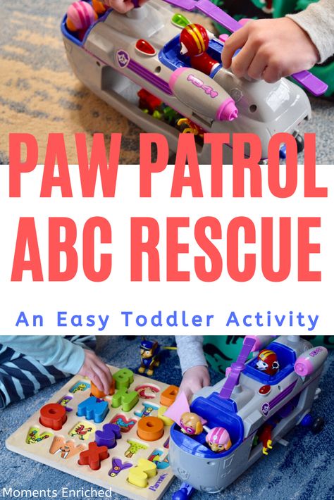 Paw Patrol Learning Activities, Paw Patrol Play Ideas, Paw Patrol Activities For Toddlers, Paw Patrol Preschool Activities, Sound Activities, Paw Patrol Rescue, Abc Puzzle, Homeschooling Preschool, Alphabet Activity