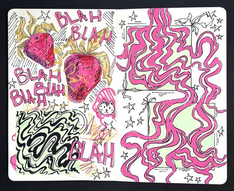 A quick sketchbook page with strawberries, cat and patterns Strawberry strawberry cake strawberry aesthetic strawberries strawberries aesthetic strawberry drawing sketch sketch drawings sketches sketching sketch drawing sketch book stars aesthetic star sketchbook drawings pencil sketchbook drawing pencils sketchbook drawing pencil sketchbook drawings pencils sketchbook drawings Pink Sketchbook Aesthetic, Aesthetic Strawberry Drawing, Cake Strawberry Aesthetic, Decorate Sketchbook, Aesthetic Strawberries, Drawing Sketch Book, Strawberries Aesthetic, Drawing List, Strawberry Drawing