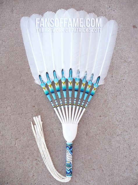 Native American Feather Art, Feather Beading, Ceremony Fans, Smudge Fans, Beaded Feathers, Native American Church, African Beadwork, Smudging Feathers, Feather Fans