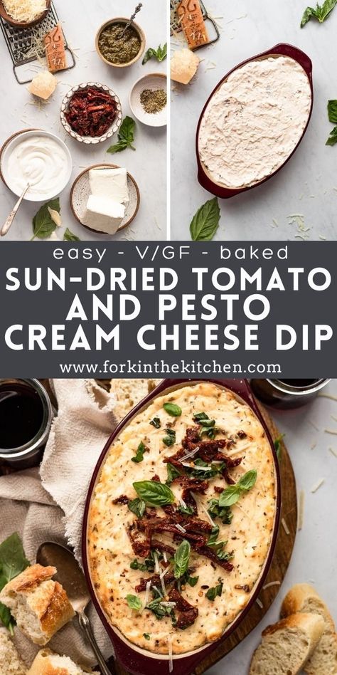 Hot Pesto Dip, Feta Pesto Sundried Tomato Dip, Sourdough Dip Recipes, Sundried Tomato Dip Cream Cheese, Tuscan Cheese Dip, Appetizers With Sun Dried Tomatoes, Cream Cheese Pesto Dip, Pesto Sundried Tomato Cream Cheese Dip, Sun Dried Tomato Dip Cream Cheese