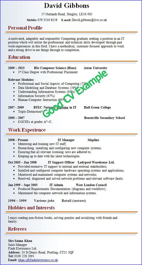 Good Cv Example, Cv Format For Job, Cv Resume Sample, Perfect Resume Example, Carta Formal, Best Cv Template, Job Resume Format, Good Resume, Cv Example