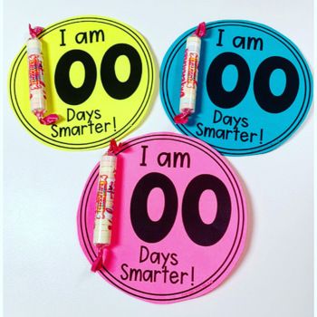 I am 100 Days Smarter! 100th One Hundredth Day of School Classroom Candy Gift Tag Printable FREEBIEWhat is this resource?These 100th Day of School gift tags are lots of fun! Print your gift tags onto card stock and add a candy! They are perfect to hand out to your students in your classroom, or to s... 100 Days Of School Gifts Student, 100 Day Of School Preschool, 100th Day Of School Decorations, 100 Day Of School Activities, 100 Day Snack, 100 Days Of School Activities, Hundredth Day Of School, 100 Days Of School Project Kindergartens, 100 Días De Clases