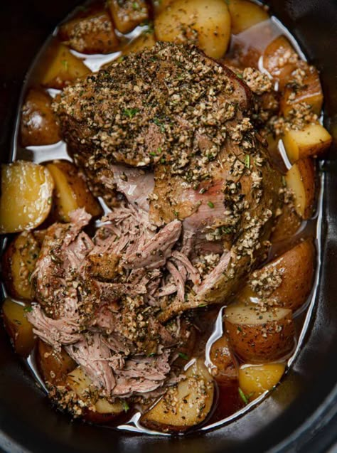 Sabrina Snyder Lamb Chop Crockpot, Leg Of Lamb Crockpot Recipes, Lamb Chops In Crockpot, Lamb Chop Recipes Crockpot, Lamb Leg Slow Cooker, Slow Cooker Leg Of Lamb Recipe, Lamb Recipes Crockpot, Slow Cooked Lamb Leg, Lamb Slow Cooker Recipes