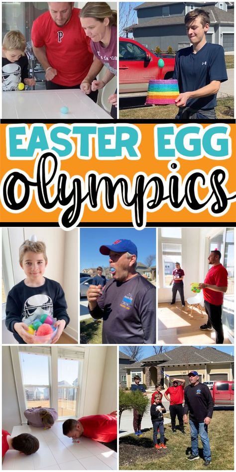 Easter Games For Toddlers Outdoor, Easter Olympics Games Adults, Family Easter Party Ideas, Easter Youth Group Games, Easter Olympics Games, Easter Egg Games For Teens, Easter Team Building Games, Easter Game Ideas For Adults, Easter Outside Games