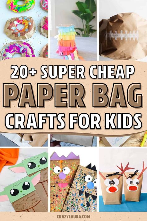 If you need a fun and easy craft to make with the kids that doesn’t cost much, check out these super creative paper bag craft ideas and tutorials for inspiration! Craft With Brown Paper Bag, Paper Bag Crafts For Kids Christmas, Crafts Using Paper Bags, Paperbag Reindeer Paper Bags, Brown Bear Paper Bag Craft, Brown Bag Christmas Crafts, Paper Bag Kids Crafts, Halloween Lunch Bag Craft, Decorating Brown Paper Bags For Christmas