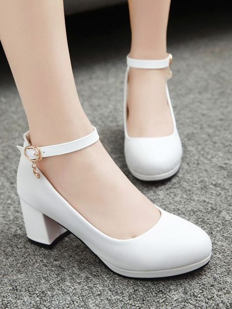 Grade 8 Grad Shoes, High Heels For Kids, Graduation Shoes, Heel Sandals Outfit, Girls Heels, Velvet Heels, Cute Heels, African Men Fashion, Ankle Strap Pumps