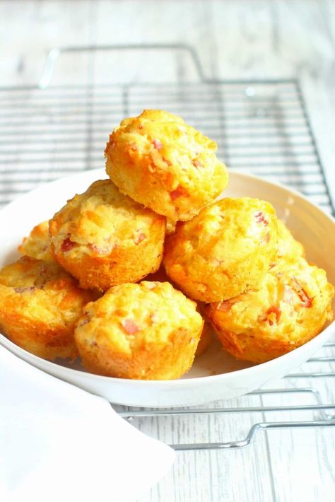 These savoury muffins are cheesy, garlicky with fluffy insides and crusty tops. I'm sure we all know a few people the same. They are incredibly simple to throw together and great for picnics, lunch boxes or just plain warm from the oven. In fact that is when they are at their most deadly. #savourymuffins #muffins #cheesemuffins #lunchboxideas #picnicfood Savory Muffins Recipes, Savoury Muffins, Cheese Scones, Amazing Breakfast, Savory Muffins, Baked Cheese, Healthy Breakfasts, Easy Comfort Food, Cream Tea