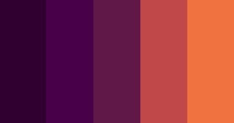 one of my two favorites Purple And Rust Color Scheme, Orange To Purple Gradient, Purple Pallete Color Combinations, Purple Combination Colors, Orange Colour Combinations, Orange Purple Color Palette, Purple Orange Color Palette, Purple And Orange Color Palette, Ombre Color Palette