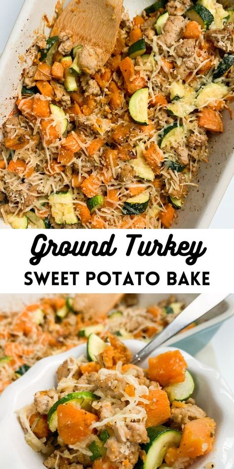 Ground Turkey Sweet Potato, Sweet Potato Bake, Turkey Sweet Potato, Ground Turkey Recipes Healthy, Plats Healthy, Potato Bake, Healthy Dinner Recipe, Homemade Sourdough, Health Dinner