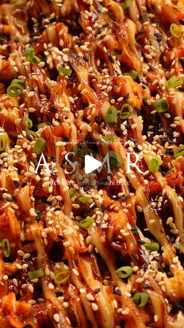 Teriyaki Chicken Sushi Bake, Chicken Teriyaki Sushi, Teriyaki Sushi, Sushi Bake Recipe, Chicken Thigh Fillets, Chicken Sushi, Cubed Chicken, Kewpie Mayo, Sushi Bake