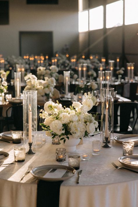 S Shaped Table, Wedding Table Settings Classic, Timeless Wedding Mood Board, Elegant Wedding Aesthetic Decor, Beige Table Cloth Wedding, Negative Space Wedding Decor, Beige And Black Wedding Decor, Timeless Romance Wedding Theme, Wedding Inspo Romantic Reception