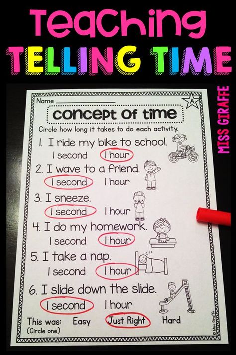 Teaching telling time to kindergarten and first grade students How To Tell Time, First Grade Lessons, 1st Grade Math Worksheets, First Grade Activities, Inquiry Based Learning, Teaching Time, Math Time, Second Grade Math, 1st Grade Worksheets