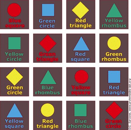 Stroop Effect - neuroscience for kids  https://faculty.washington.edu/chudler/words.html Vestibular Rehabilitation, Attention Activities, Stroop Effect, Brain Illusions, Memory Strategies, Memory Activities, Memory Test, Brain Test, Mind Puzzles