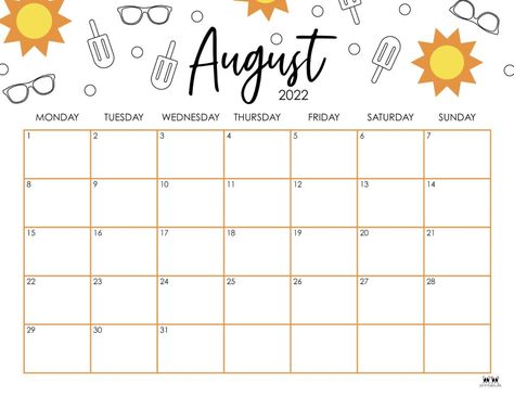 August Calendar Ideas, August Calendar 2022, Calander Printable, Affirmation Calendar, Free Printable Weekly Calendar, 2024 Printable Calendar, Free Printable Calendar Templates, July Calendar, August Calendar