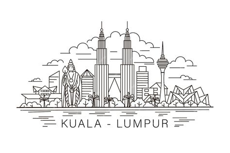 Premium Vector | Kuala lumpur lineart illustration. kuala lumpur holiday travel flat drawing. modern line kuala lumpur illustration. hand sketched poster, banner, postcard, card template for travel company, t-shirt, s Kuala Lumpur Illustration, Malaysia Drawing, Lineart Illustration, 70 Birthday, Malaysia Flag, Travel Flats, Kuala Lumpur City, Company T Shirt, Travel 2024