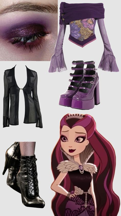 raven queen Raven Ever After High Costume, Elphaba Outfit Ideas, Raven Queen Inspired Outfits, Ever After High Halloween Costumes, Raven Queen Costume, Raven Queen Outfit, Raven Costume, Raven Cosplay, Raven Queen