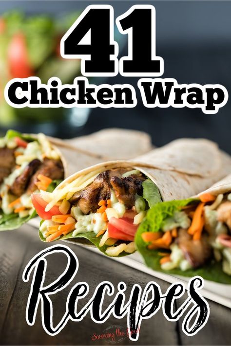 chicken wraps Leftover Chicken Wraps, Wrap Recipes For Lunch, Chicken Wrap Recipes Easy, Easy Chicken Wrap, Chicken Fajita Wraps, Southwest Chicken Wraps, Chicken Wraps Healthy, Chicken Wrap Recipe, Crispy Chicken Wraps