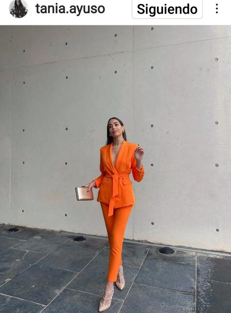 Classy Dress Outfits, Classy Dress, Capri Pants, Girl Outfits, Dress Outfits, Jumpsuit, Orange, Pants, Quick Saves