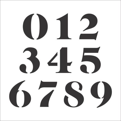 The Caslon font has great lines and visual impact. A great choice for labels, letterheads, flyers, professional and DIY signage. Caslon Number Stencil Set Value Pack includes: 0-9 (10 total stencils) Made of 10 mil Mylars Simply clean and store for future use. Click here to see our full Caslon Stencil Font Collection If you need a size that is not listed please call us at 1-800-334-1776 or email service@stencilease.com Number 2 Drawing, Angka Aesthetic 1-10, Angka Aesthetic, Aesthetic Numbers, Cool Number Fonts, Caslon Font, Diy Signage, Cursive Numbers, Number Tattoo Fonts