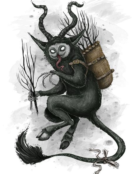 Something wicked this way comes... . . #Krampus #illustration #instart #instaart #christmas #digitalart #art #drawing #creepmas Krampus Drawing, Krampus Illustration, Krampus Art, Germany Tattoo, Christmas Horror, Creepy Christmas, Dark Christmas, Something Wicked, Horror Tattoo