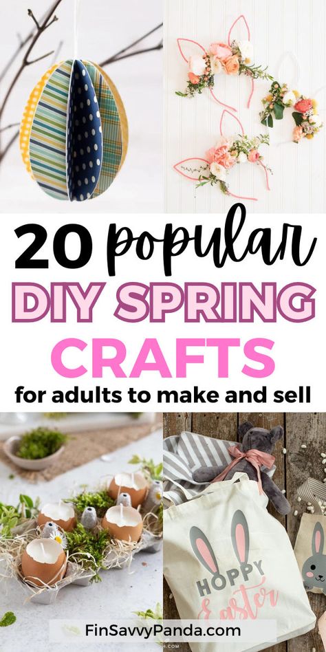 Earn extra cash this spring with the most popular easy DIY Easter crafts for adults, kids, and seniors. Find unique ideas to make and sell, turning your creative skills into profitable homemade gifts. Spring Crafts For Adults, Easy Diy Easter Crafts, Easter Crafts To Make, Diy Easter Crafts, Diy Spring Crafts, Crafts For Adults, Diy Spring, Crafts To Make And Sell, Diy Easter