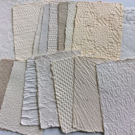 just listed 14 pieces of textured handmade recycled paper. It’s perfect for card making, scrapbooking or collage. Recycled Paper Texture, Homemade Paper, Handmade Paper Art, Diy Stationary, Art And Craft Ideas, Diy Gift Set, Creative Brochure, Handmade Paper Crafts, Art Hobbies