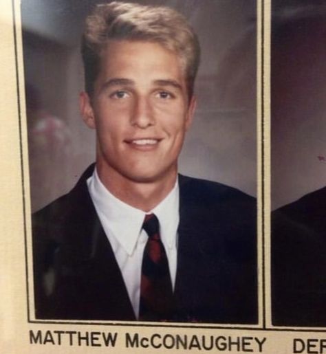 Matthew McConaughey’s yearbook photo Matthew Mc, Yearbook Pictures, Young Celebrities, Yearbook Photos, Mia 3, Winona Ryder, Matthew Mcconaughey, Nicole Kidman, Tom Cruise