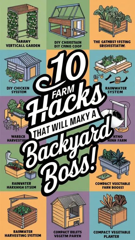 10 Farm Hacks That Will Make You a Backyard Boss! - Fabricerie Farm Life Hacks, Hobby Farm Ideas Diy Projects, Mini Farm Layout, Backyard Farm Ideas, Hobby Farm Ideas, Farm Stead, Small Backyard Farm, Hobby Farms Layout, Mini Homestead