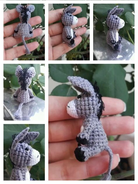 Amigurumi Cute Donkey Free Pattern — Donkey Crochet Pattern Crochet Donkey Applique, Mini Amigurumi Free Pattern Keychain, Minigurumi Free Pattern, Free Donkey Crochet Pattern, Crochet Small Doll Free Pattern, Mini Animal Crochet Free Pattern, Crochet Donkey Free Pattern, Free Mini Crochet Patterns, Mini Crochet Patterns Free