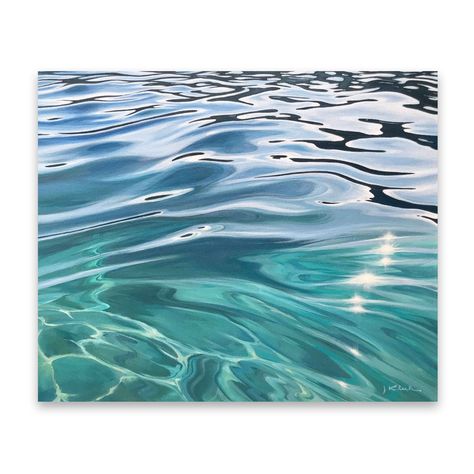 Clear Ocean Water, Water Artwork, Reflection Painting, Seni 2d, Water Reflections, 수채화 그림, Water Art, Ocean Water, Ocean Painting