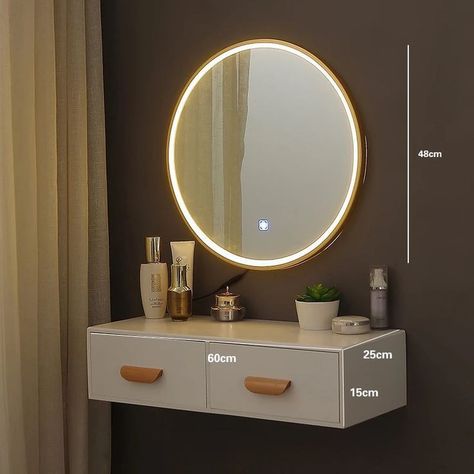 Simple Dressing Table Designs, Dressing Table Ideas Bedroom, Wall Dressing Table, Perete Accent, Simple Dressing Table, Dressing Table Mirror Design, Dressing Table Ideas, Modern Dressing Table Designs, Small Dressing Table