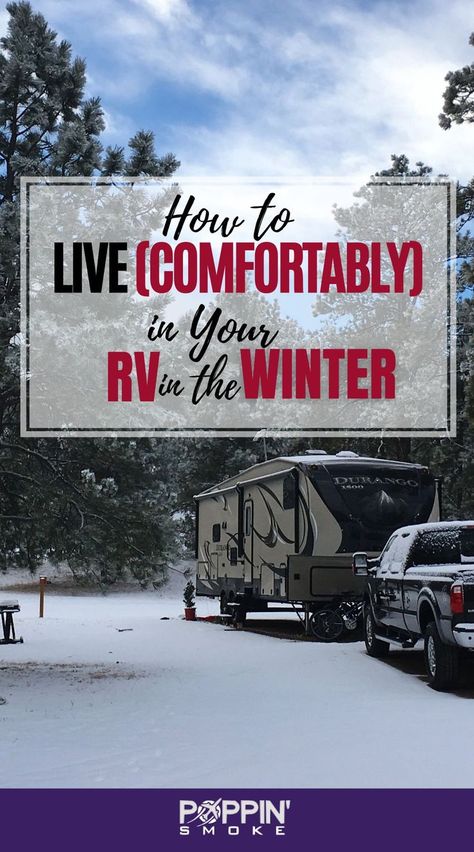 You don't need to snowbird to spend the winter months in your RV. Here's what you can do to stay warm and safe in your rig, not matter the weather! #rvlife #rvtravel #wintercamping Cold Weather Hacks, Rv Winterizing, Rv Camping Tips, Rv Water, Winter Survival, Rv Maintenance, Trailer Living, Cold Weather Camping, Rv Living Full Time