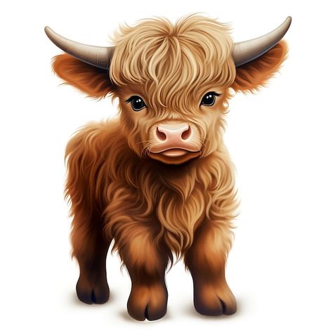 Cow Graphic Design, Cow Baby Shower Invitations, Highland Cow Clipart, Cow Portrait, Scottish Cow, Highland Cow Art, Cow Illustration, Cow Baby Showers, Cow Drawing