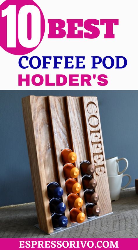 Tassimo Pod Storage Ideas, Nespresso Pod Storage Ideas, Diy Coffee Pod Holder, Coffee Pod Storage Ideas, Nespresso Pod Holder, Coffee Setup, Coffee Pods Drawer, Nespresso Coffee Pods, Coffee Display