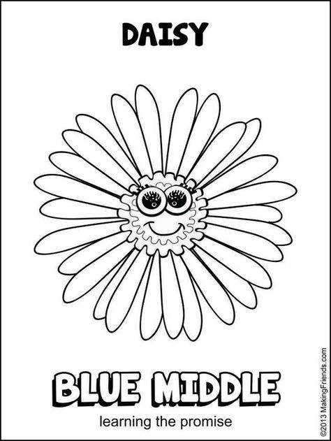 Daisy Girl Scout Blue Promise Center. After learning the promise give this coloring page to the girls at your meeting. Girl Scout Daisy Petals, Daisy Activities, Girl Scout Daisy Activities, Girl Scout Promise, Girl Scout Law, Girl Scout Badges, Girl Scout Daisy, Girl Scout Activities, Daisy Scouts