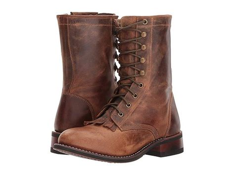 Laredo Sara Rose Women's Boots Tan : 9 B - Medium Brown Boots Women, Tan Woman, Leather Lace Up Boots, Casual Fall Outfits, Shoe Lover, Brass Metal, Lace Boots, Sock Shoes, Lace Up Boots