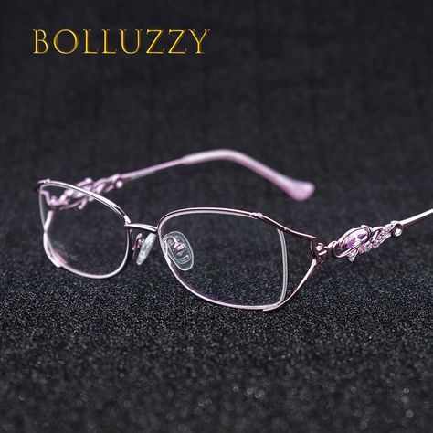 Chashma Pure Titanium Fashionable Lady Eye Glasses Diamonds Rimless Spectacle Frames Women|frame women|spectacle frames women|spectacle frame - AliExpress Girly Glasses, Purple Color Combinations, Pink Eyeglasses, Meagan Good, Long Face, Rimless Sunglasses, Long Faces, Fashion Eyewear, Square Faces