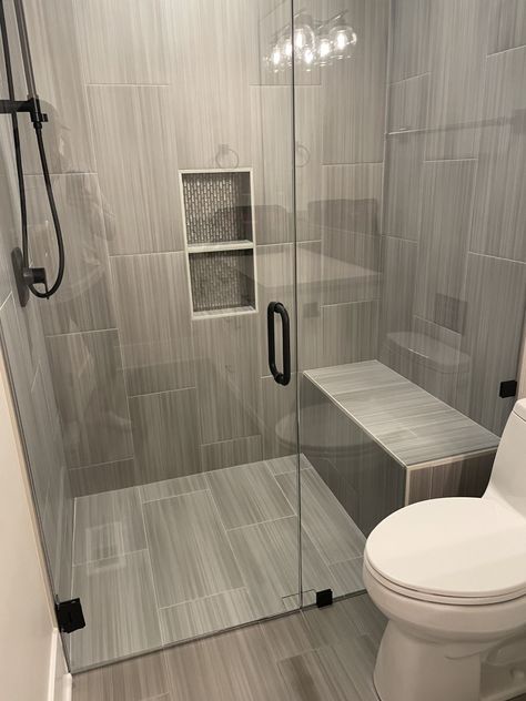 Make Bath Time Easier with a Shower Bench - HYDROBLOK Double Shower Bench, Master Shower Ideas With Bench, Shower Remodel With Bench, Walk In Showers With Bench, Master Shower With Bench, Showers With Seats, Shower With Bench Seat, Steam Showers Bathroom Master Bath, Walk In Shower With Bench