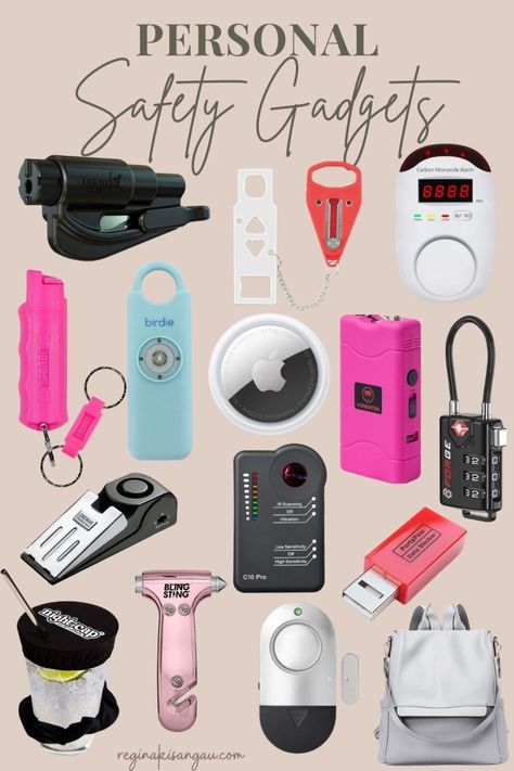 15 Travel Safety Gadgets Every Girl Needs on Their Trip Airplane Kit Travel, Travel Safety Gadgets, Travel Gifts Ideas, Safety Gadgets, Party Survival Kit, Travel Tech Gadgets, Travel Packing Checklist, Solo Adventure, Emergency Preparedness Kit